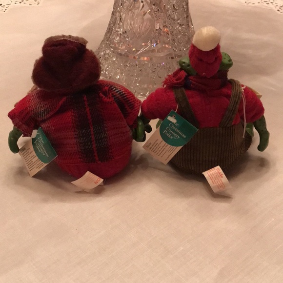 Pair Vintage Russ Christmas Frogs Toads Blade & Yukon Country Folk with Tags - Picture 3 of 16